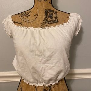 Brandy Melville off the should white blouse